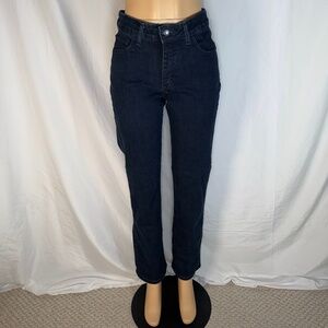 Lee Dark Wash High-Waisted Straight Leg Jeans